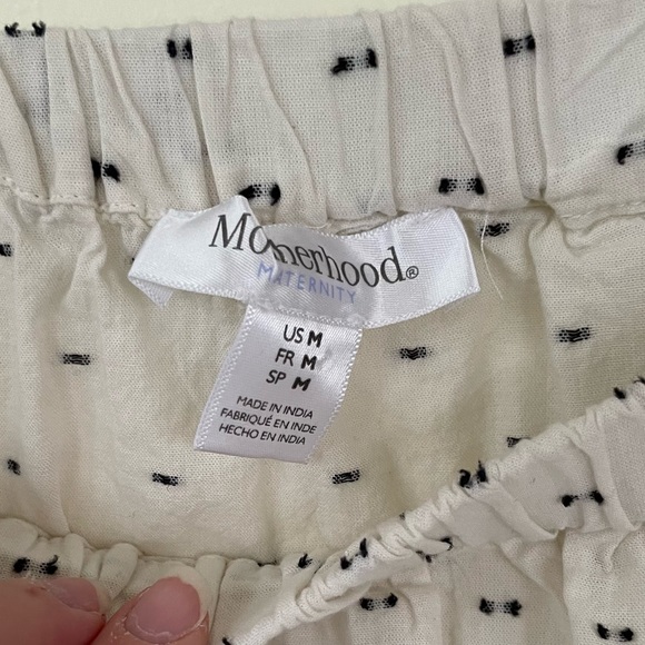 Motherhood Maternity Off The Shoulder Ribbon Tie Blouse Top Medium M - Picture 6 of 7